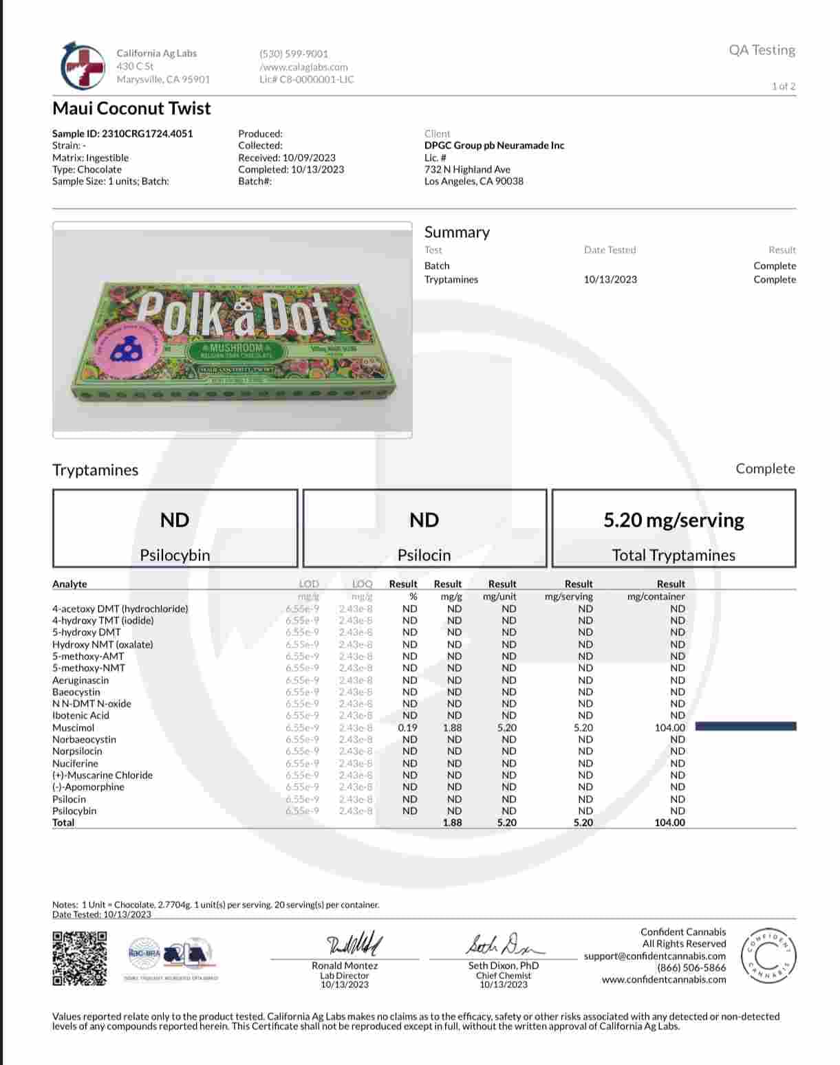 Maui Coconut Twist Chocolate Bar