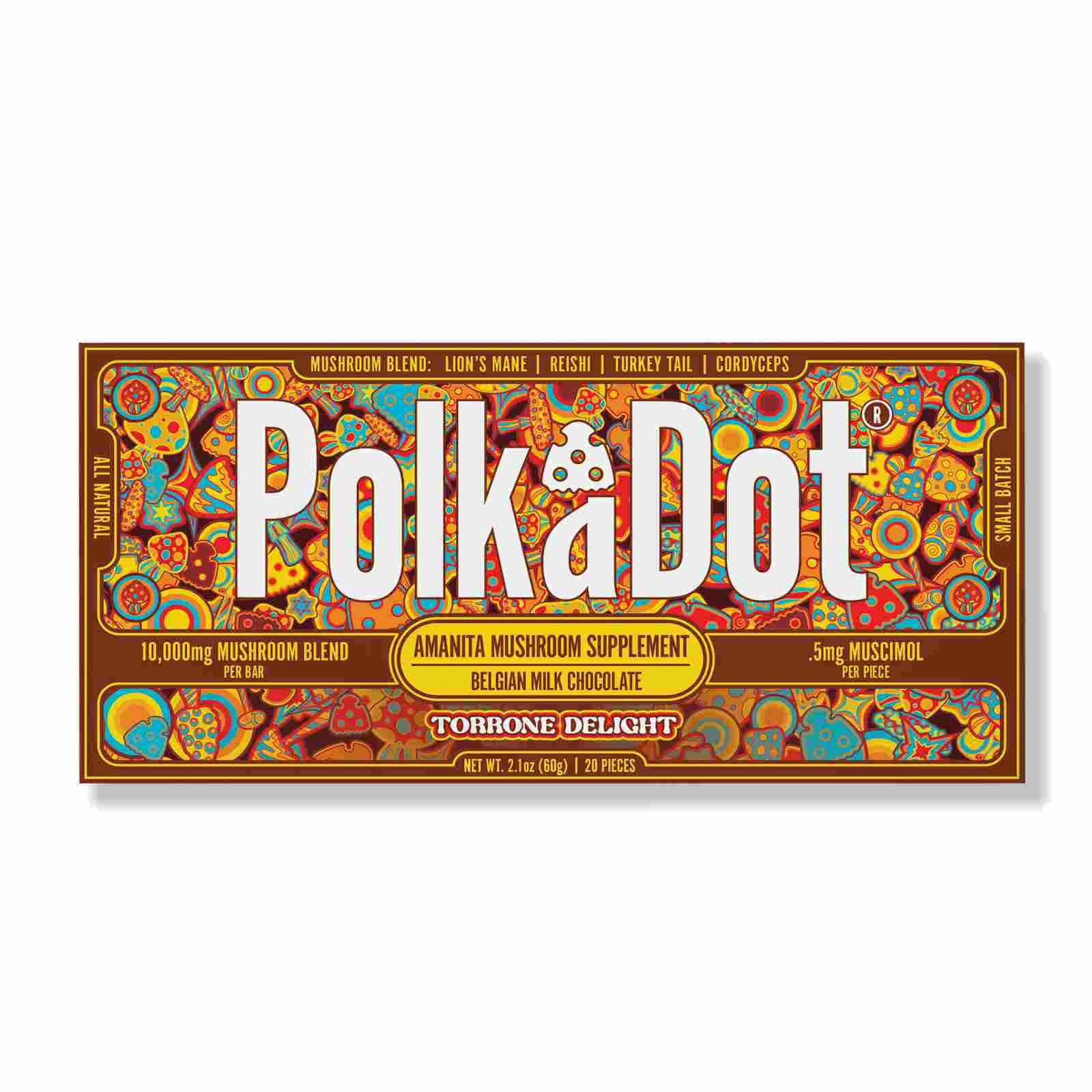 Torrone Delight Polkadot Chocolate Bar